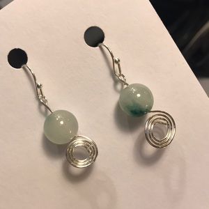 COPY - Liange STUNNING silver and jade earrings. BNWT